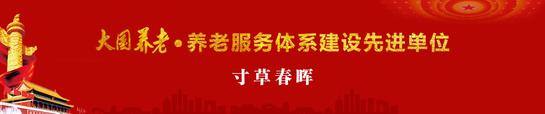 大国养老·养老服务体系建设先进单位：寸草春晖